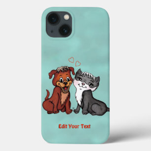 Kat en pop, Jouw tekst bewerken iPhone 13 Hoesje