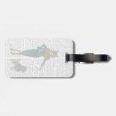 Kat en porselein bagagelabel (Achterkant horizontaal)