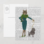 Kat en porselein briefkaart (Voorkant / Achterkant)