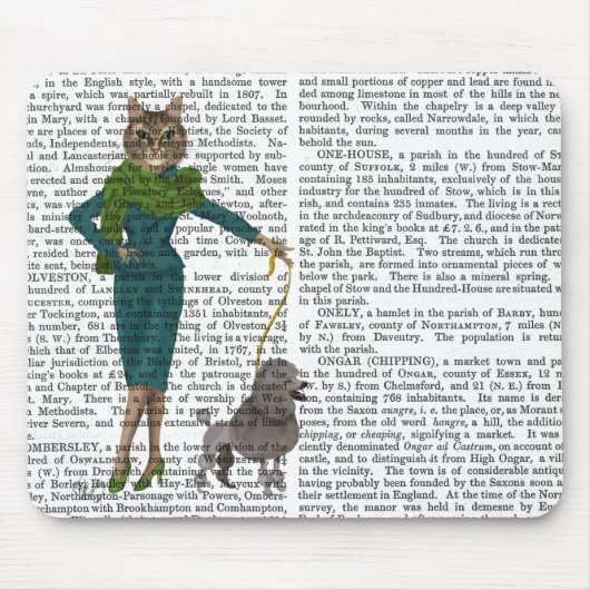 Kat en porselein muismat (Voorkant)