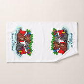 Kat en puppy, Happy XMas Bad Handdoek (Handdoek)