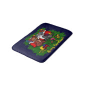 Kat en puppy, Happy XMas Badmat (Gekanteld)