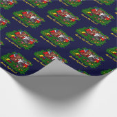 Kat en puppy, Happy XMas Cadeaupapier (Hoek)