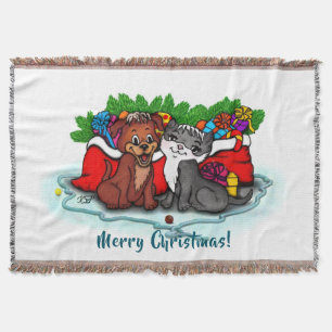 Kat en puppy, Happy XMas Deken