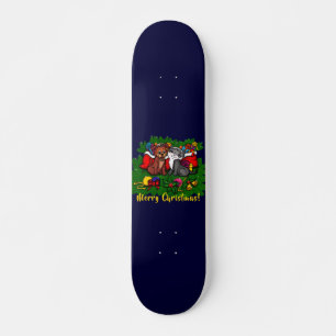Kat en puppy, Happy XMas Skateboard