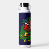 Kat en puppy, Happy XMas Waterfles (Voorkant)