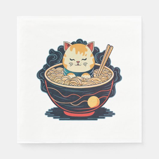 Kat en ramen servet (Voorkant)
