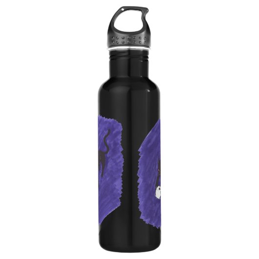 Kat en schedel waterfles  (Voorkant)