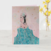 Kat en skelet  kaart (Gele Bloem)