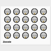 Kat- en tandwieltrekkers ronde sticker (Vel)