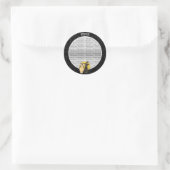 Kat- en tandwieltrekkers ronde sticker (Tas)