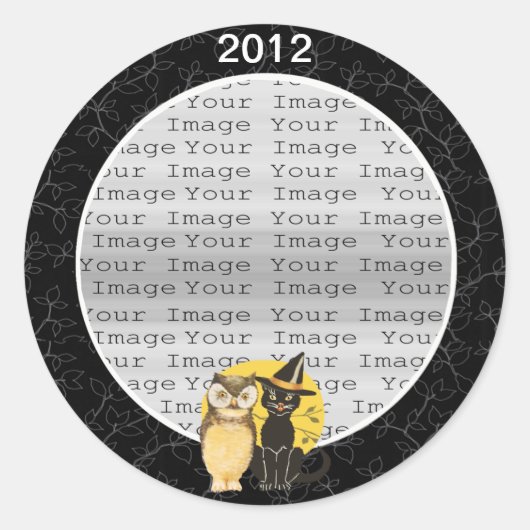 Kat- en tandwieltrekkers ronde sticker (Voorkant)