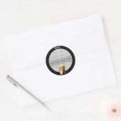Kat- en tandwieltrekkers ronde sticker (Envelop)