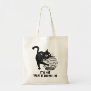 Kat en vis tote bag