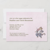 Kat en vlakke Baby shower Roze Kaart (Achterkant)