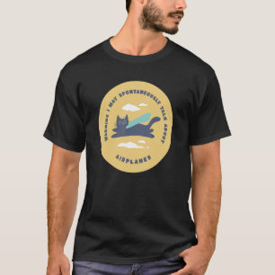 Kat en Vliegtuigen Voor Luchtvaart en van Katten T-shirt