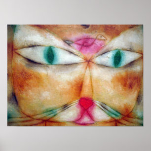 Kat en vogel, Paul Klee Poster