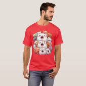 Kat en vriend miauwen  t-shirt (Voorkant volledig)