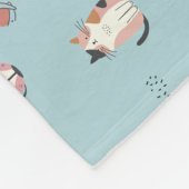 Kat en wijn fleece deken (Hoek)