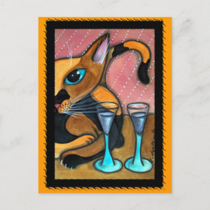 Kat- en wijngaarden briefkaart