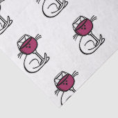 Kat- en wijnglas tissuepapier (Detail)