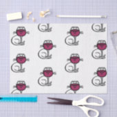 Kat- en wijnglas tissuepapier (Craft)