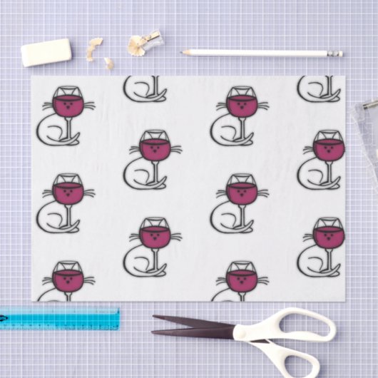 Kat- en wijnglas tissuepapier (Craft)