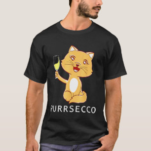 Kat En Wijnliefhebber Huisdier Grappige Prosecco E T-shirt