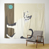 Kat en zeepbellen wandkleed (In Situ (horizontaal))