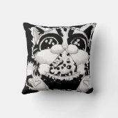 Kat Eten Pizza kleur Kussen (Achterkant)