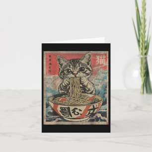 Kat Eten Ramen Noodles Kawaii Anime Manga Japans Kaart