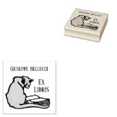  Kat Ex Libris Wood Kunststempel Rubberstempel (Gestempeld)