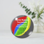 Kat Eye Marble Custom Birthday Party Invitation Kaart (Staand voorkant)