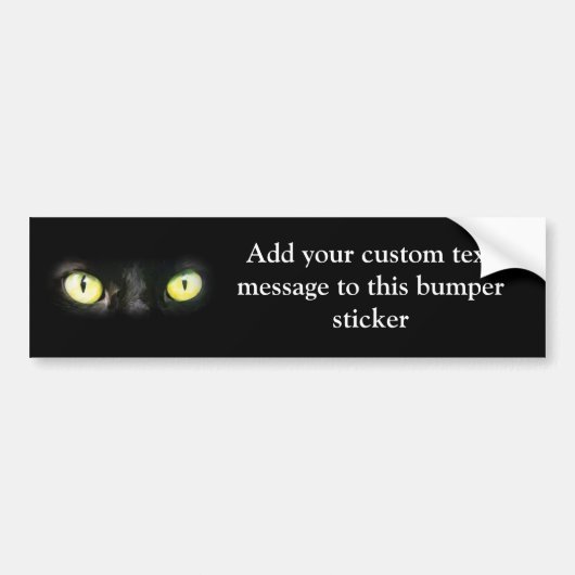Kat Eyes, Black and Yellow Stare Bumpersticker (Voorkant)