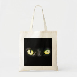 Kat Eyes, Black and Yellow Stare Tote Bag