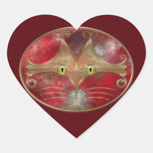 Kat-Eyes-stickers Hart Sticker (Voorkant)