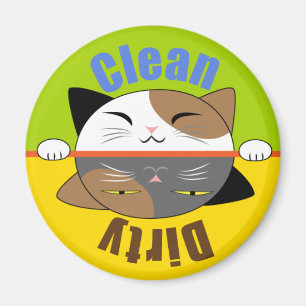 Kat Face Dish Washer Magnet Magneet