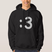 Kat Face Emoticon: 3 Hoodie (Voorkant)