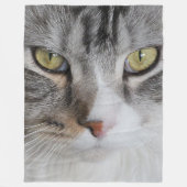 Kat Face Fleece Blanket Deken (Voorkant)