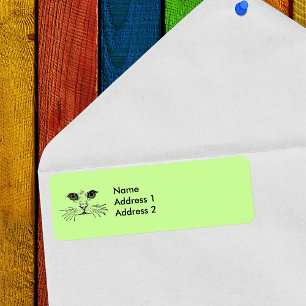 Kat Face Green Eyes Whiskers Etiket