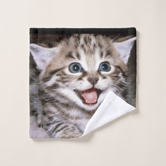 Kat-face-handdoekset Bad Handdoek (Wasdoekje)