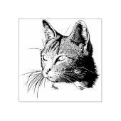 Kat Face Rubberstempel (Afrduk)