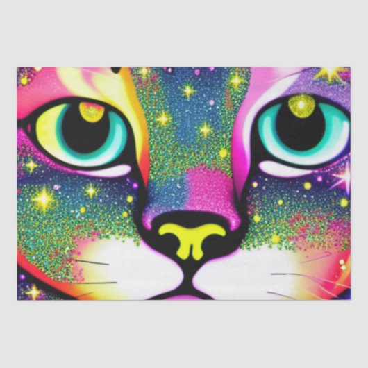 Kat Face sluit Pop kunst af Tissuepapier (Voorkant)