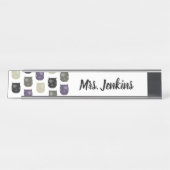 Kat Faces elementaire docenten Desk Name Bord Bureau Naambordje (Voorkant)