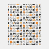 Kat faces | Kute, Funny en Annoyed Cats Fleece Deken (Voorkant)
