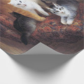 Kat Familie en Ivy Leaf van Henriette Ronner-Knip Cadeaupapier (Hoek)