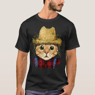 Kat Farmer Agriculture Tractor Rancher Pet T-shirt