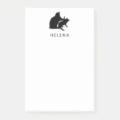 Kat Fight Drawing Funny Cats Sketch Personalized Post-it® Notes (Voorkant)