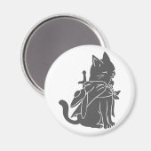 Kat-filhouet van kleur - Kies achtergrondkleur Magneet (Voorkant / Achterkant)