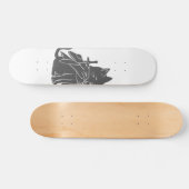 Kat-filhouet van kleur - Kies achtergrondkleur Skateboard (Horizontaal)